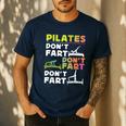 Pilates Instructor Teacher Watercolor Pilates Don't Fart Men Women Kids Men's Casual T-Shirt Navy Pilates Instructor Teacher Watercolor Pilates Don't Fart Men Women Kids Men's Casual T-Shirt Navy