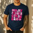 Pink Fourth Grade Era 4th Back To School Grade Teacher Men's Casual T-Shirt Navy