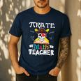 Pirate Math Teacher Skull Pirate Halloween Costume Men's Casual T-Shirt Navy Pirate Math Teacher Skull Pirate Halloween Costume Men's Casual T-Shirt Navy