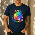 Play Is Learning Teacher Kindergarten For Men Women Kids Men's Casual T-Shirt Navy Play Is Learning Teacher Kindergarten For Men Women Kids Men's Casual T-Shirt Navy