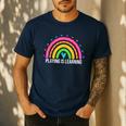 Playing Is Learning Early Childhood Education ECE Teacher Men's Casual T-Shirt Navy Playing Is Learning Early Childhood Education ECE Teacher Men's Casual T-Shirt Navy