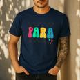 Pre-K Paraprofessional Teacher Back To School Vibes Men's Casual T-Shirt Navy Pre-K Paraprofessional Teacher Back To School Vibes Men's Casual T-Shirt Navy