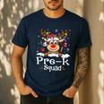Pre-k Teacher Squad Reindeer Teacher Christmas Men's Casual T-Shirt Navy