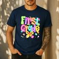 Preppy First Grade Back To School 1st Grade Teacher Girl Kid Men's Casual T-Shirt Navy Preppy First Grade Back To School 1st Grade Teacher Girl Kid Men's Casual T-Shirt Navy