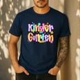 Preppy Kindergarten First Day Of School Teachers Girls Boys Men's Casual T-Shirt Navy
