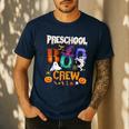 Preschool Boo Crew Teacher Student Halloween Costume Men Women Kids Men's Casual T-Shirt Navy Preschool Boo Crew Teacher Student Halloween Costume Men Women Kids Men's Casual T-Shirt Navy