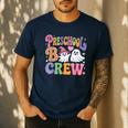 Preschool Boo Crew Preschool Teacher Student Halloween Men's Casual T-Shirt Navy Preschool Boo Crew Preschool Teacher Student Halloween Men's Casual T-Shirt Navy