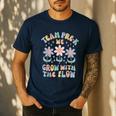 Preschool Teacher Appreciation Team Pre-K Grow With The Flow Men's Casual T-Shirt Navy