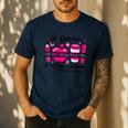 Preschool Teacher In October We Wear Pink Breast Cancer Men's Casual T-Shirt Navy Preschool Teacher In October We Wear Pink Breast Cancer Men's Casual T-Shirt Navy