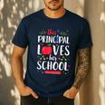 This Principal Loves Her School Teacher Appreciation Men's Casual T-Shirt Navy This Principal Loves Her School Teacher Appreciation Men's Casual T-Shirt Navy