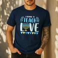 I Promise To Teach Love Hanukkah Chanukah Jewish Teacher Men's Casual T-Shirt Navy I Promise To Teach Love Hanukkah Chanukah Jewish Teacher Men's Casual T-Shirt Navy