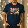 Protect Public Education Public Teacher School Men's Casual T-Shirt Navy Protect Public Education Public Teacher School Men's Casual T-Shirt Navy