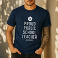 Proud Public School Teacher Red For Ed California Men Women Kids Men's Casual T-Shirt Navy Proud Public School Teacher Red For Ed California Men Women Kids Men's Casual T-Shirt Navy