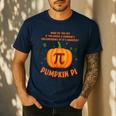 Pumpkin Pie Pi Math Teacher Shirt Halloween Men Adult Men's Casual T-Shirt Navy