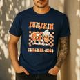 Pumpkin Spice Makes The Teacher Nice Teacher Graduation Men's Casual T-Shirt Navy