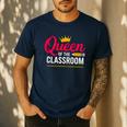 Queen Of The Classroom Teacher Men's Casual T-Shirt Navy Queen Of The Classroom Teacher Men's Casual T-Shirt Navy