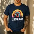 Rainbow Pencil Dream Exceptional Education Team SPED Teacher Men's Casual T-Shirt Navy Rainbow Pencil Dream Exceptional Education Team SPED Teacher Men's Casual T-Shirt Navy