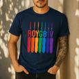 Rainbow Roygbiv Kids Artist Costume Art Teacher Men's Casual T-Shirt Navy Rainbow Roygbiv Kids Artist Costume Art Teacher Men's Casual T-Shirt Navy