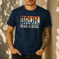 Read A Book Bruh Cool Ela English Teacher Reading Literature Men's Casual T-Shirt Navy Read A Book Bruh Cool Ela English Teacher Reading Literature Men's Casual T-Shirt Navy