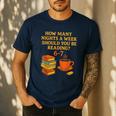 Reading 67 Meme English Teacher 6 7 Book Lover Humor Men's Casual T-Shirt Navy
