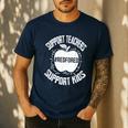Red For Ed 2019 Support Teachers Support Kids Teacher Men's Casual T-Shirt Navy Red For Ed 2019 Support Teachers Support Kids Teacher Men's Casual T-Shirt Navy