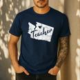 Red For Ed Washington Teacher T Shirts RedForEd Tee Shirt Men's Casual T-Shirt Navy