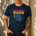 Relationship Status Single Married Hot Teacher Men's Casual T-Shirt Navy Relationship Status Single Married Hot Teacher Men's Casual T-Shirt Navy