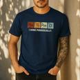 Retired Chemistry Teacher Science Retirement Chemistry Men's Casual T-Shirt Navy Retired Chemistry Teacher Science Retirement Chemistry Men's Casual T-Shirt Navy