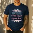 Retired Teacher Full Time Grandma Teaching Retirement Men's Casual T-Shirt Navy Retired Teacher Full Time Grandma Teaching Retirement Men's Casual T-Shirt Navy