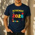 Retirement Class Of 2026 Countdown In Progress Teacher Men's Casual T-Shirt Navy