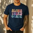 Retro Aloha Third Grade Teacher Summer Vacation Beach Hawaii Men's Casual T-Shirt Navy Retro Aloha Third Grade Teacher Summer Vacation Beach Hawaii Men's Casual T-Shirt Navy