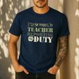 Retro Back To School Women Old Camo Preschool Teacher Men's Casual T-Shirt Navy Retro Back To School Women Old Camo Preschool Teacher Men's Casual T-Shirt Navy