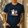 Retro You Can't Scare Me I Teach 5th Grade Teacher Halloween Men's Casual T-Shirt Navy Retro You Can't Scare Me I Teach 5th Grade Teacher Halloween Men's Casual T-Shirt Navy