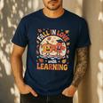 Retro Fall In Love With Learning Pumpkin Leaf Teacher Autumn Men's Casual T-Shirt Navy Retro Fall In Love With Learning Pumpkin Leaf Teacher Autumn Men's Casual T-Shirt Navy