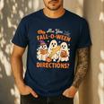 Retro Are You Fall O Ween Directions Ghost Teacher Spooky Men's Casual T-Shirt Navy Retro Are You Fall O Ween Directions Ghost Teacher Spooky Men's Casual T-Shirt Navy