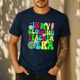 Retro Groovy In My Glowing Teacher Era Happy Teacher's Day Men's Casual T-Shirt Navy Retro Groovy In My Glowing Teacher Era Happy Teacher's Day Men's Casual T-Shirt Navy