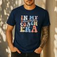 Retro Groovy In My Instructional Coach Era Teacher Men's Casual T-Shirt Navy
