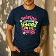 Retro Helping Small Hands Do Big Things Teacher Appreciation For Men Women Men's Casual T-Shirt Navy
