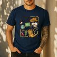 Retro Howdy Pre-K Back To School Western Teacher Men's Casual T-Shirt Navy Retro Howdy Pre-K Back To School Western Teacher Men's Casual T-Shirt Navy