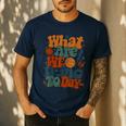 Retro PE Teacher What Are We Doing Today School Coach Women Men's Casual T-Shirt Navy