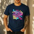 Retro Physical Education Vibes Gym Teacher Phys Ed Teacher Men's Casual T-Shirt Navy Retro Physical Education Vibes Gym Teacher Phys Ed Teacher Men's Casual T-Shirt Navy