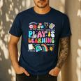 Retro Play Is Learning Kindergarten Teacher Team Women Men's Casual T-Shirt Navy Retro Play Is Learning Kindergarten Teacher Team Women Men's Casual T-Shirt Navy