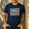 Retro Special Education Squad Groovy Dream Team SPED Teacher Men's Casual T-Shirt Navy Retro Special Education Squad Groovy Dream Team SPED Teacher Men's Casual T-Shirt Navy