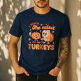 Retro I Teach The Cutest Turkey Thanksgiving Pumpkin Teacher Men's Casual T-Shirt Navy Retro I Teach The Cutest Turkey Thanksgiving Pumpkin Teacher Men's Casual T-Shirt Navy