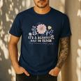 Retro I Teach Tiny Humans About Jesus Christian Teacher Men's Casual T-Shirt Navy