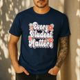 Retro Vintage Every Student Matters Teacher Paraprofessional Men's Casual T-Shirt Navy Retro Vintage Every Student Matters Teacher Paraprofessional Men's Casual T-Shirt Navy