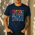 Retro Wildflower Early Intervention Teacher Interventionist Men's Casual T-Shirt Navy Retro Wildflower Early Intervention Teacher Interventionist Men's Casual T-Shirt Navy