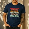 Riddle Wordplay Joke For Grammar Nerds And Teachers Men's Casual T-Shirt Navy Riddle Wordplay Joke For Grammar Nerds And Teachers Men's Casual T-Shirt Navy