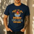 This Is My Scary French Teacher Costume Halloween Men's Casual T-Shirt Navy