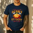 This Is My Scary Gym Teacher Costume Pumpkin Halloween Men Women Men's Casual T-Shirt Navy